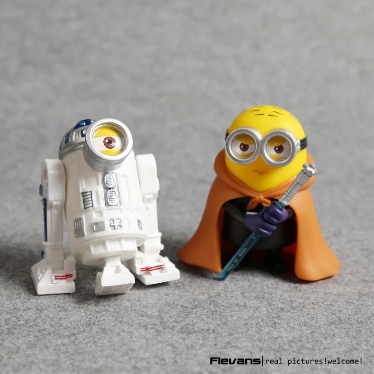 6 Minions Figures Star Wars R2-D2 Yoda Darth Vader Maul StormtrooperKnight NA68F
