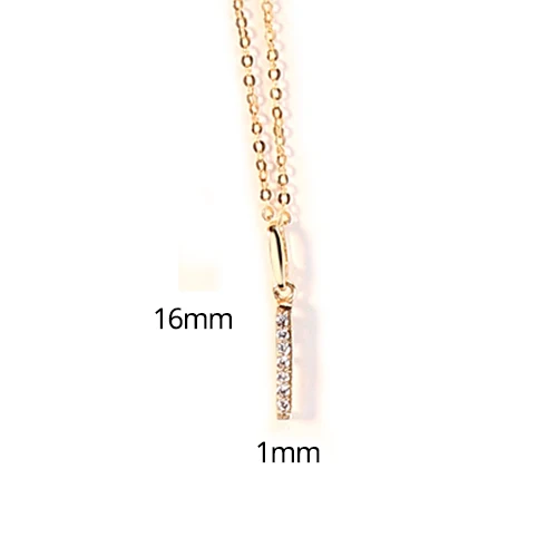 CZCITY ожерелья с подвесками в виде букв Alfabet первоначальное ожерелье 14 К Золотое ожерелье-чокер женское ювелирное изделие Kolye Collier Femme N14120 - Цвет камня: i
