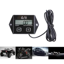 Newest Digital Engine Tach Hour Meter Tachometer Gauge Inductive Display For Motorcycle Motor Marine chainsaw pit bike Boat