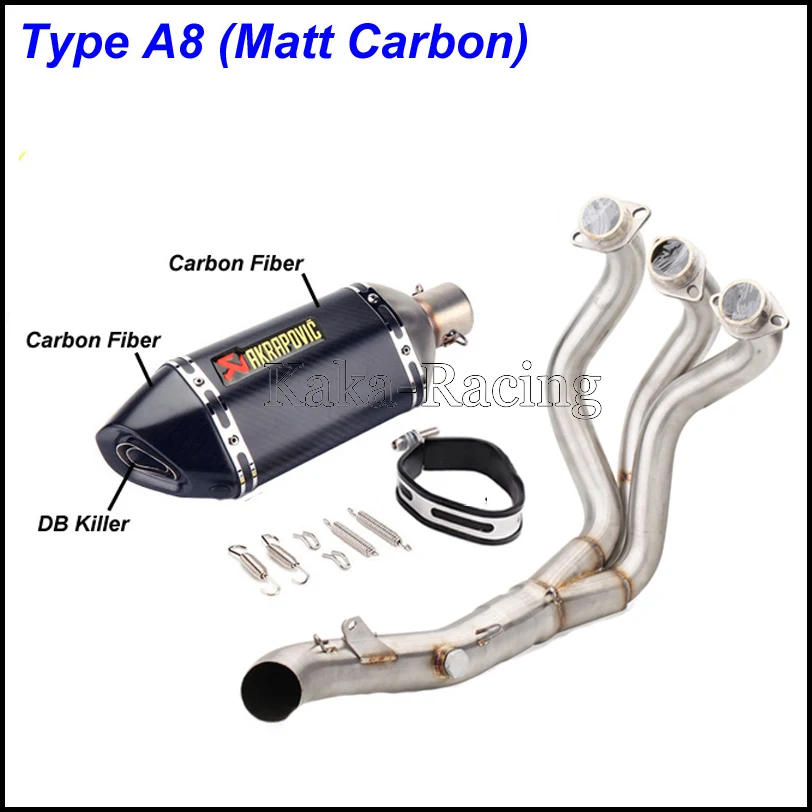 MT09 FZ09 мотоциклетная выхлопная система без шнуровки Модифицированная труба Akrapovic глушитель из углеродного волокна для Yamaha MT-09 FZ-09
