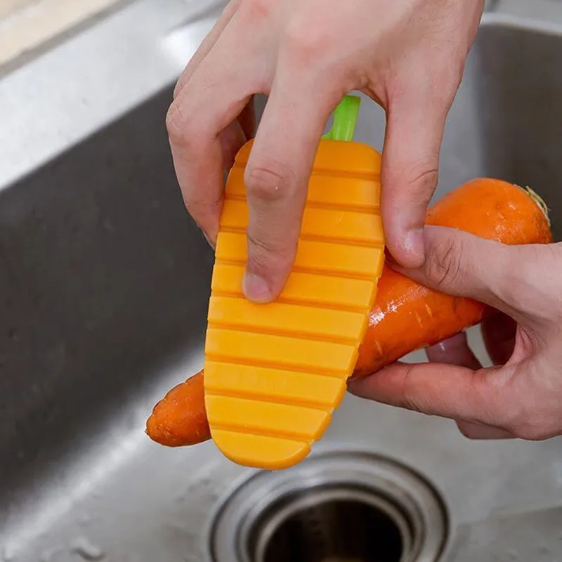 Фруктов щетка для чистки овощей Пластик сильные обеззараживающие вещества щетка для картофеля для моркови, имбиря инструменты для чистки милый в форме редьки