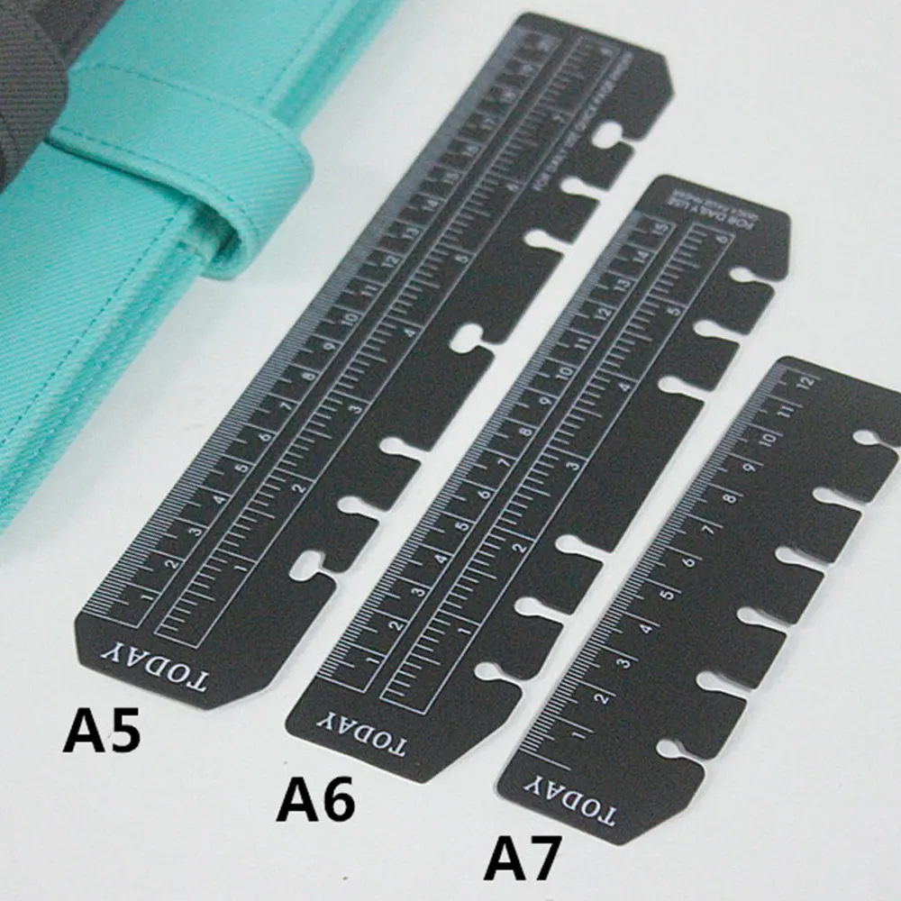 

Bookmark Ruler 6 hole ring notebook notepad accessories A5 A6 A7 PP plastic ruler Partition Planner And Organizer Sketchbook
