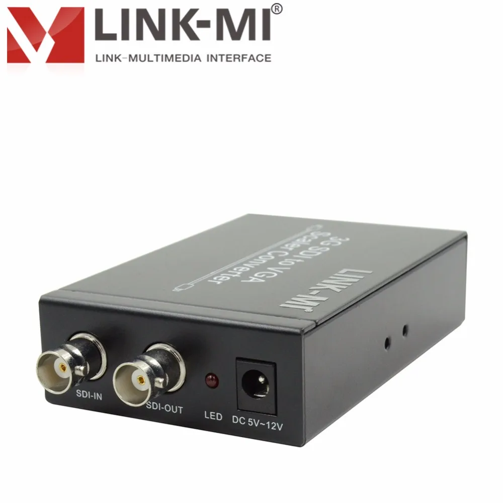 LINK-MI LM-SVG1 3g/HD/sd SDI в VGA конвертер коробка SDI передача 300 м в VGA с аудио выходом в аналоговый 2CH для HDTV