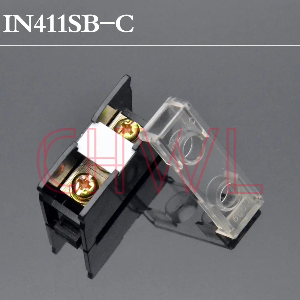 2pcs/lot IN411SB-C Fixed Terminal Block 600V 60A 1P European Type Screw Barrier COPPER FREE SHIPPING | Обустройство дома