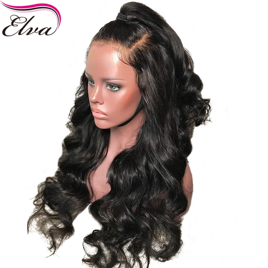 Elva Hair 150% 13х6 кружевные передние человеческие волосы парики объемная волна
