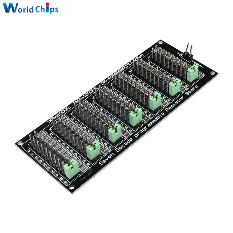 

diymore 1R - 9999999R 7 Seven Decade Programmable Adjustable SMD Slide Resistor Board Step Accuracy 1R 1% 1/2 Watt Module 200V