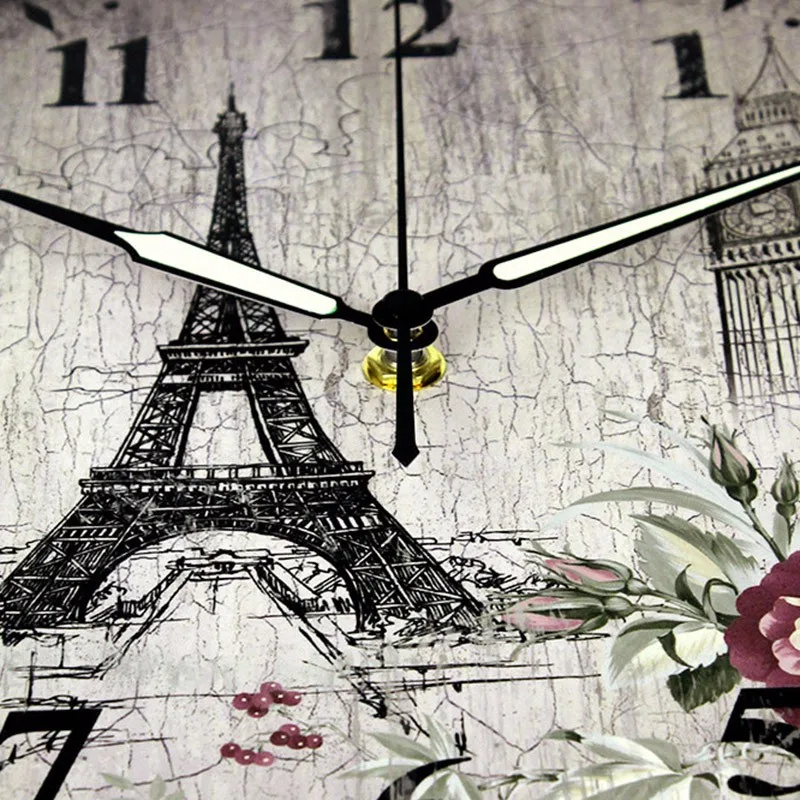 Эйфелева башня часы настенные большие бесшумный настенные часы часы настенные винтаж