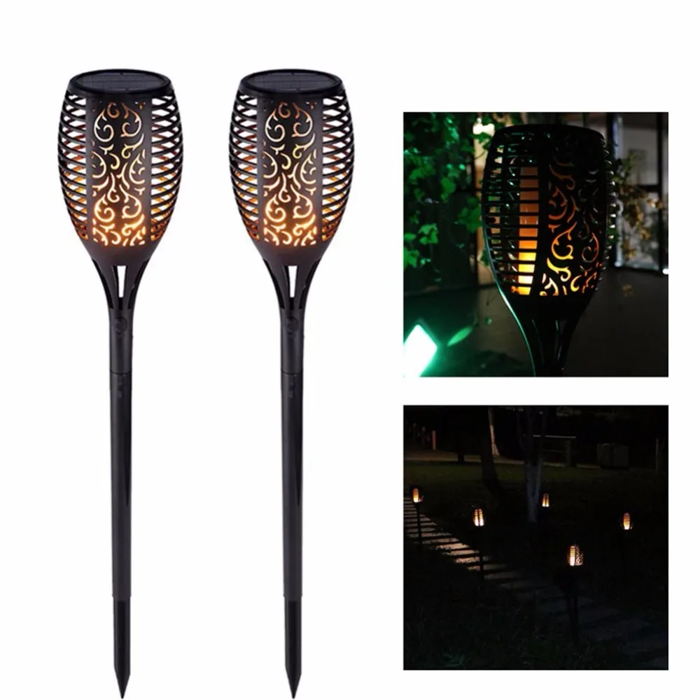 

Garden Outdoor LED Solar Light Waterproof Flickering Flame Torch Luminaria Street Lights Lamp Landscape Decoration Lawn Light