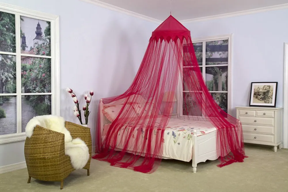 red wine color mosquito net dreamma burgandy bed canopy bedroom curtain decor outdoor kid toy play tent fly bee bug netting mesh in toy tents from toys