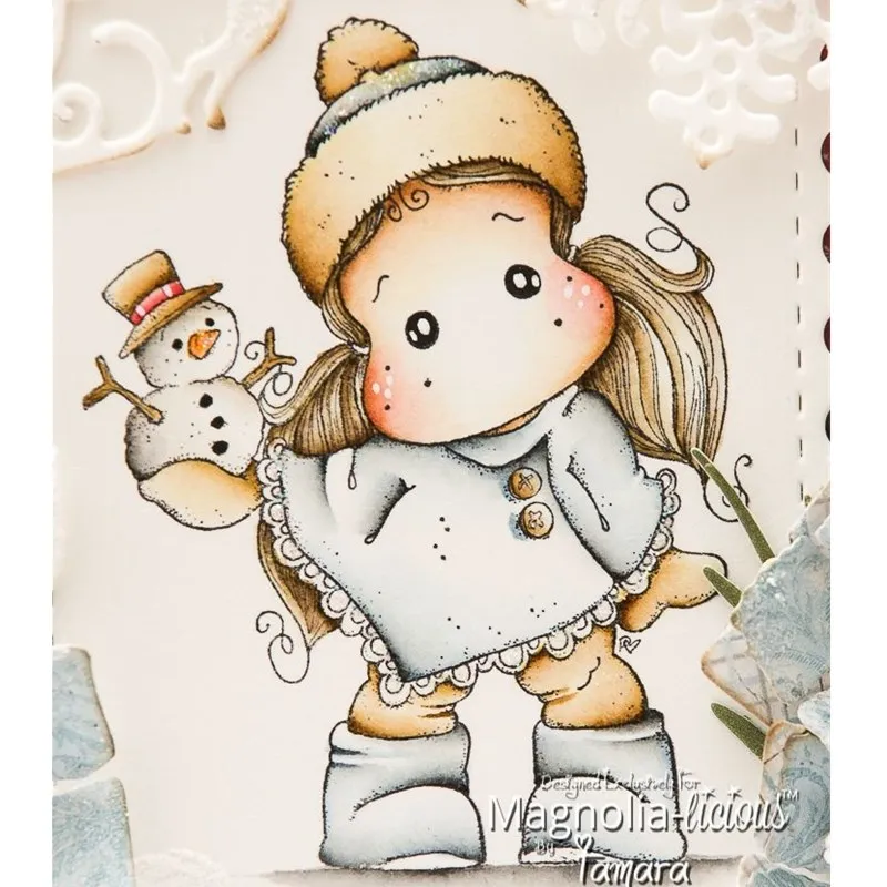 Yulan Girl Pattern Transparent Silicone Stamp And Metal Die/Seal For DIY Scrapbooking/photo Album Decorative Clear Sheets | Дом и сад
