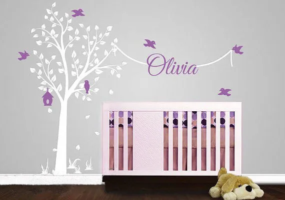 Tree Wall Stickers With Name Decal Elegant Garden Tree Nursery Wall Decor Tree Wall Sticker With