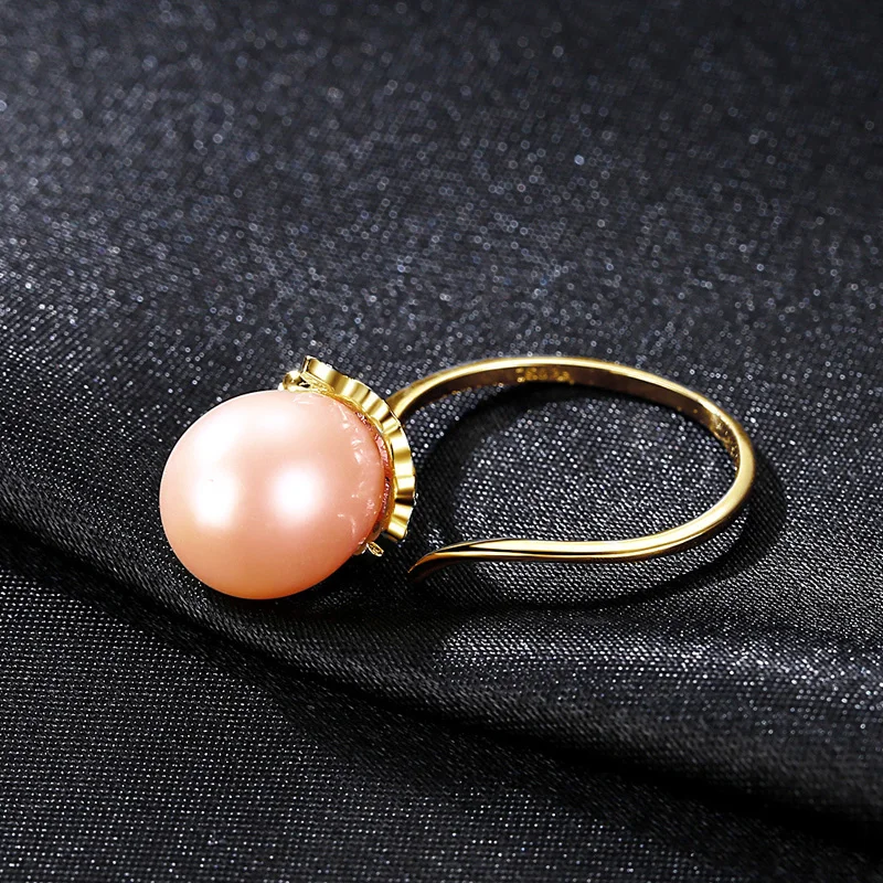 

Freshwater Pearl Ring Vintage 925 Sterling silver rings Natural Pearl Fine Jewelry Adjustable 925 ring hyperbole Freshwater