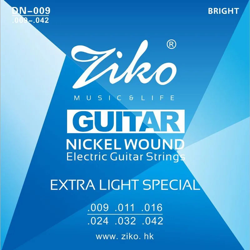 Струны для гитары ZIKO. 010-.046 009-042 Струны для электрогитары гитарные части Музыкальные инструменты аксессуары