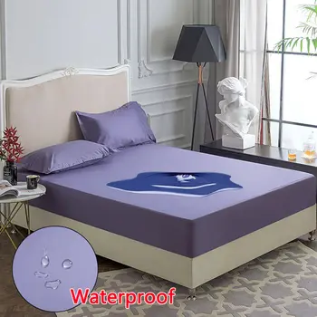 

Waterproof Mattress Protector Cotton Fitted Mattress Pads Anti-dust Mite Hypoallergenic Mattress Covers Protector Cover