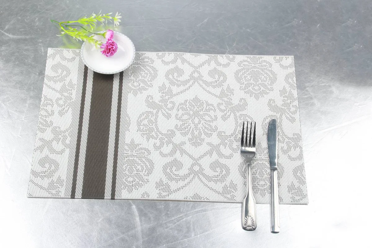 4 قطعة/الوحدة عشاء تحديد الموقع Pvc الطعام الجدول حصيرة منصات القرص عاء سادة الوقايات للماء الجدول ديكور القماش مقاومة مقاومة سادة