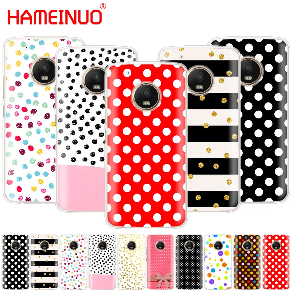 

HAMEINUO Polka dots case phone cover For Motorola Moto X4 C G6 G5 G5S G4 Z2 Z3 PLAY PLUS