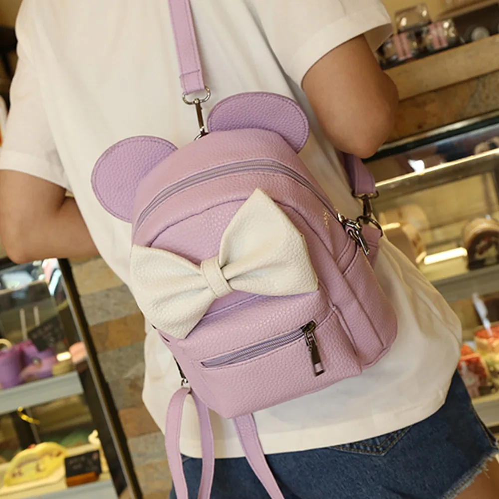  2019 New Mickey Backpack Female Mini Bag Women's Backpack Toy Backpack Kawaii Animals Bag Minni Mic - 33027260730