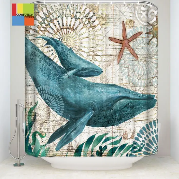 shark shower curtain