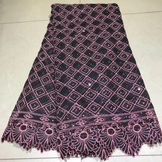 5 двор африканская импортное кружево ткань с Стразы Pagne текстильная ткань Африки для свадебное платье ткань французские кружева Материал