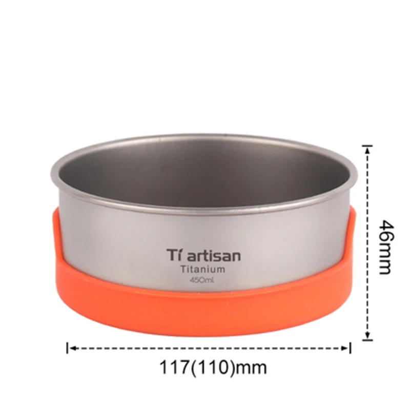 Tiartisan чистая титановая чаша Экологичная суповой салатный титановая рисовая чаша вазы для фруктов теплоизоляционная чаша набор 400 мл/450 мл Ta8215 - Цвет: 450ml