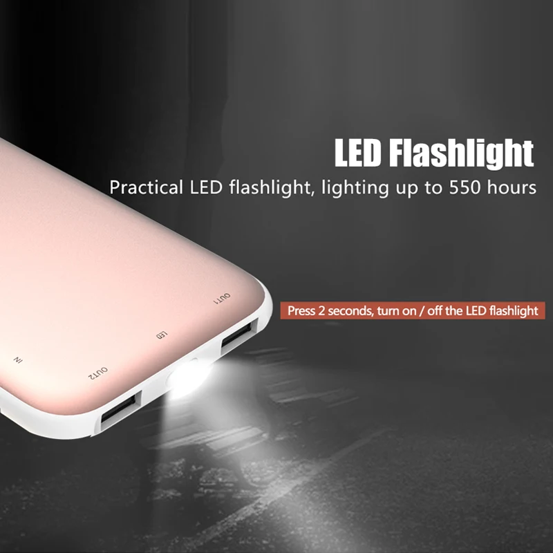 

New 10000mAh Power Bank Dual USB Mobile Phone Portable Charger Powerbank Backup External Battery Battery Charger Cases