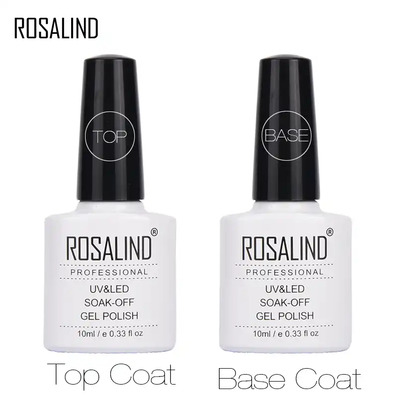 Rosalind 1 Набор 10 мл многофункциональное верхнее и базовое пальто для гель Lauquer ногтей Полупостоянный светодиодный отмачиваемый гель Лаковая основа и верх - изображение