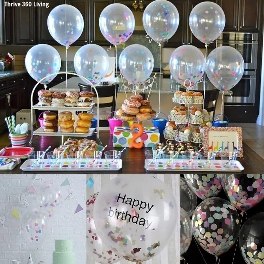 Лидер продаж! 10 шт. многоцветный конфетти воздушный шар Бумага фонарики желаний для День рождения свадебные подарки ясно надувные игрушки