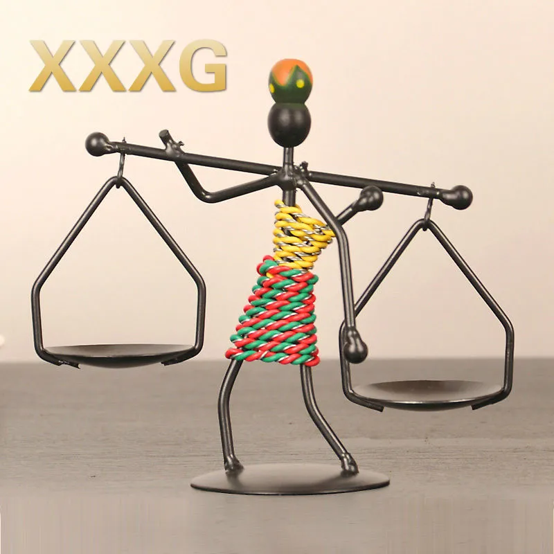 

XXXG / /creative household adornment, wrought iron candlestick, candle light dinner table small place European contracted candle