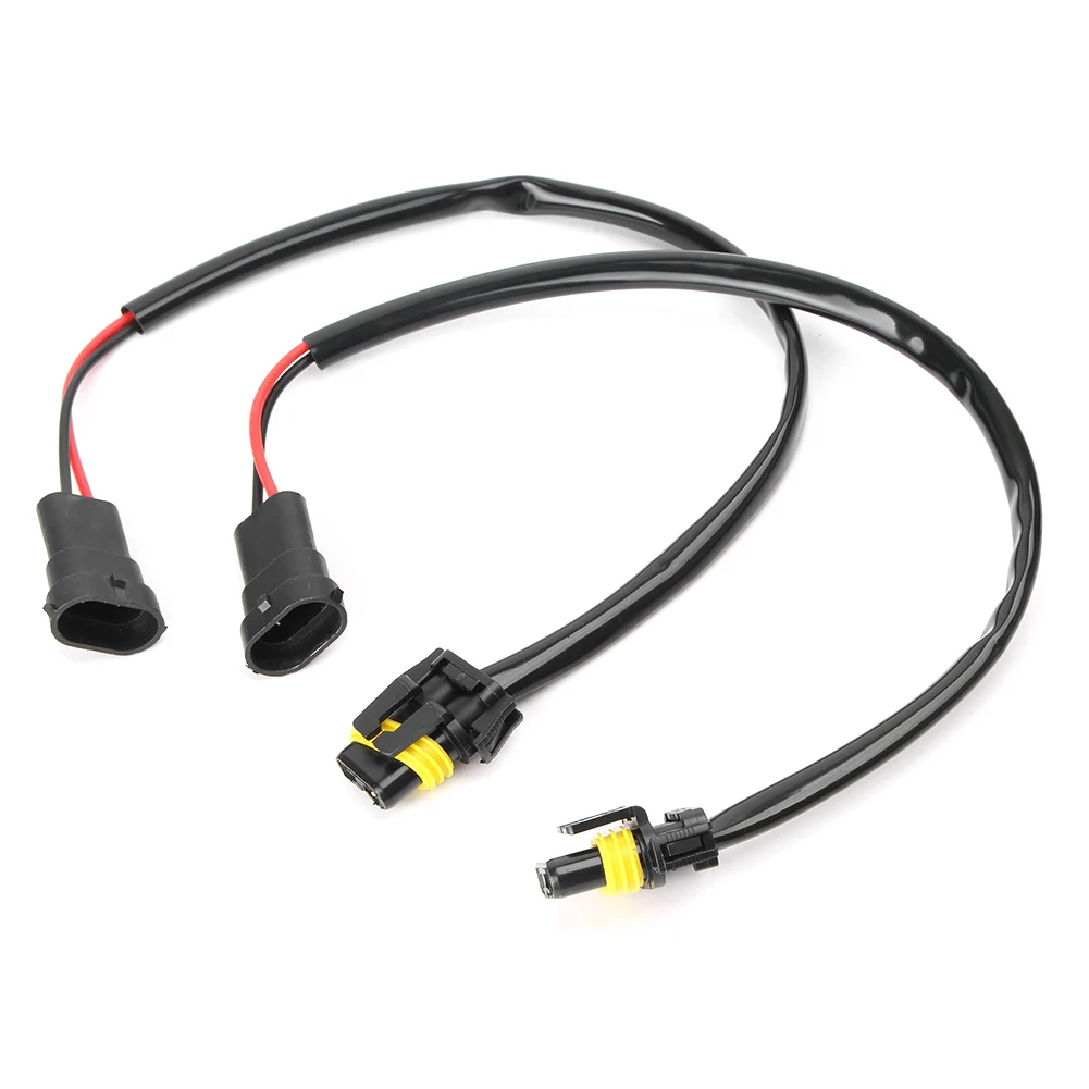 

2x Universal H11 H8 Socket to 9006 Car Conversion Harness Adapter Cable For Headlight Lamp