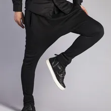 Весна лето Европа США Большие размеры, для мужчин Брендовые брюки с блокировкой внизу спортивные брюки свободные брюки-шаровары