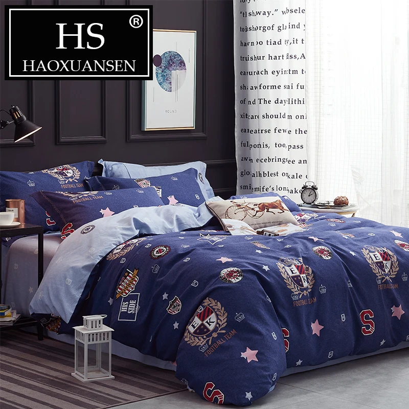 

100% Cotton 40S Sanding/Brushed 4pcs Bedding Sets Medallion Printed Thick Duvet Cover Set Queen King Size For Autumn Winter