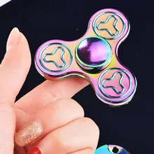 Цветок сливы красочный креативный с остроумной художественной обработкой металла EDC ручной Спиннер Tri-Spinner подшипник палец дети взрослый фокус игрушка