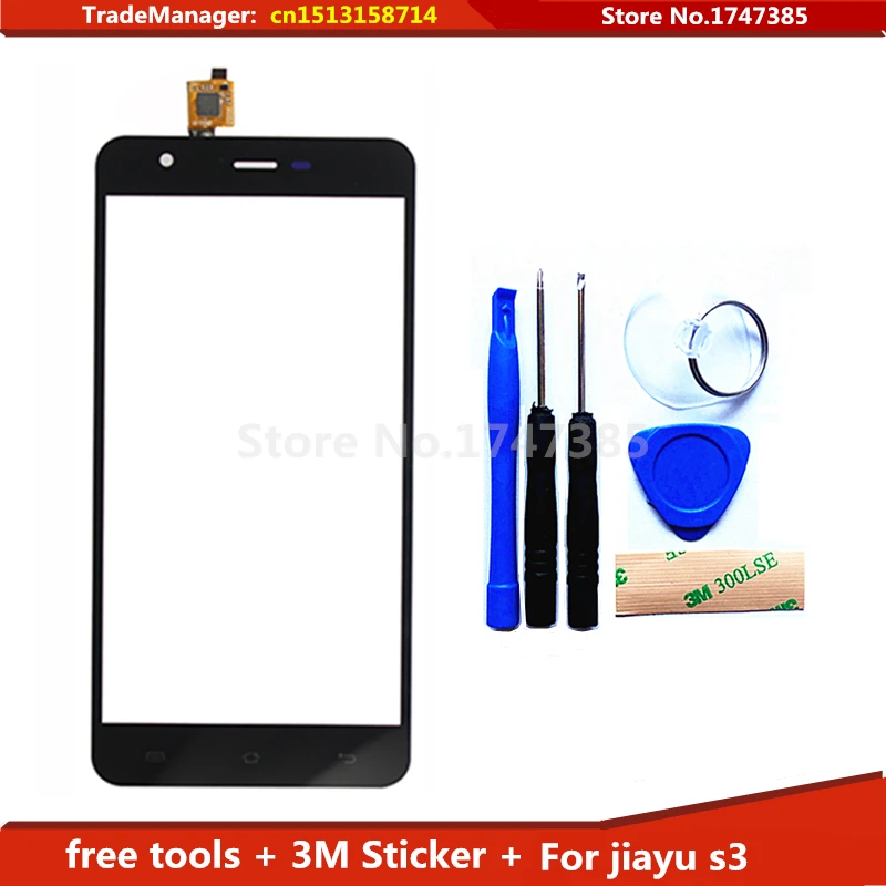 Tools 3M Sticker 100 Original Touch Screen For jiayu s3 sensor digitizer Replacement Assemble Black white