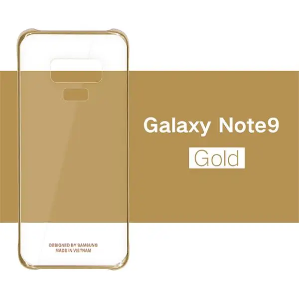 Samsung Note Galaxy Note9 Чехол 9 прозрачная задняя крышка 360 милый роскошный противоударный жесткий защитный чехол для ПК чехол для телефона - Цвет: Samsung Note9 Glod