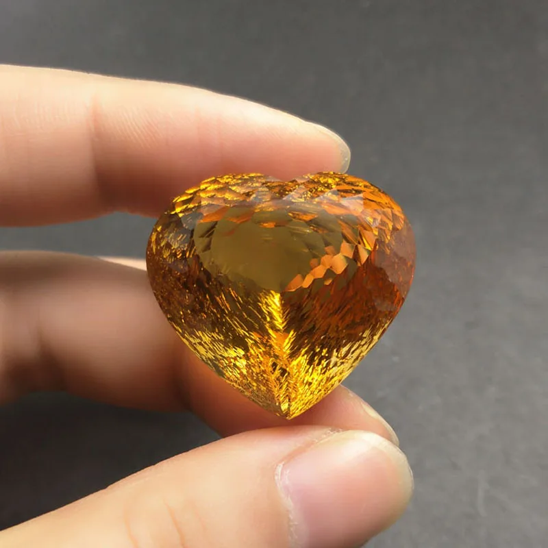 Tbj ,unique Natural citrine heart cut big size loose gemstone,top color new cutting,eyes catching brilliant cut for gold jewelry