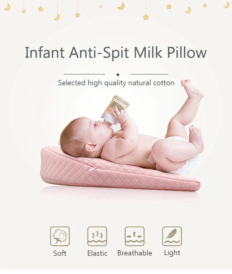 Baby Pillow Baby Side Sleeping Pillow Styling Pillow Anti-Head Washable Waist Baby Pillow Anti-Spitting Milk
