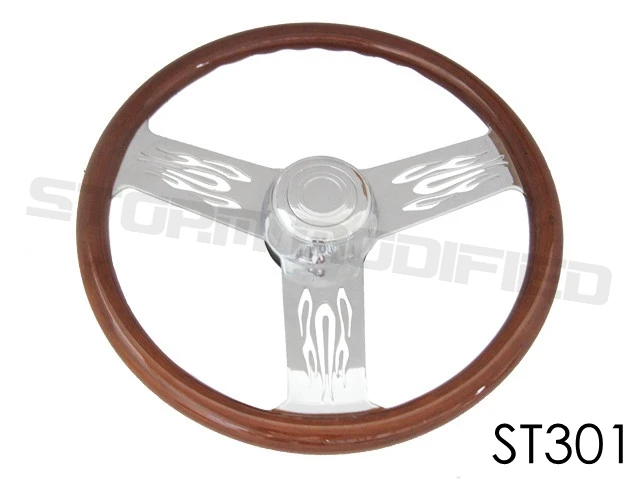 SuTong Truck Universal Wooden 450mm 18 ''Classic руль 3 гальванизированная сталь большая машина