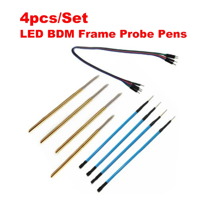 only probe pens Горячая Светодиодный BDM Рамка программатор полный набор для KESS/KTAG/Fgtech Galletto/BDM100 ECU чип тюнинговый инструмент с 4 пробными ручками - Цвет: only probe pens