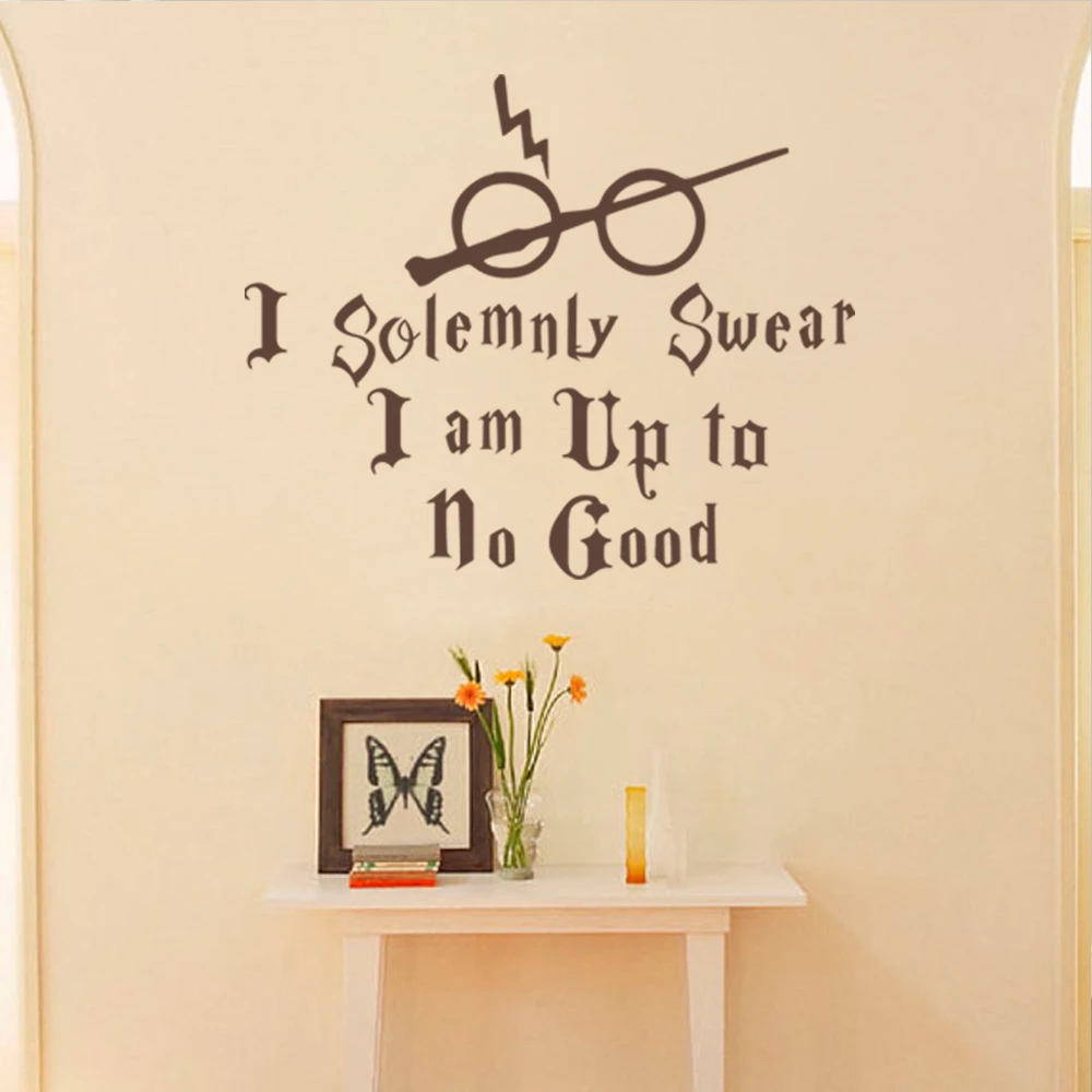 I Solemnly Swear Quote Harry Potter Vinyl Wall Decal I Solemnly Swear I Am Up To No Good Wall  Sticker Art Quote Lettering 17"X14" | Aliexpress