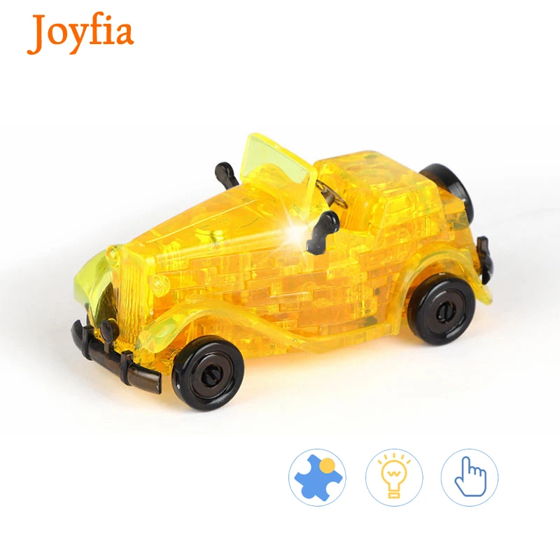 

DIY Building Block 3D Crystal P-uzzles Classic Cars Assembled Model Funny Vehicles P-uzzle Jigsaw Educational Toys for Children>