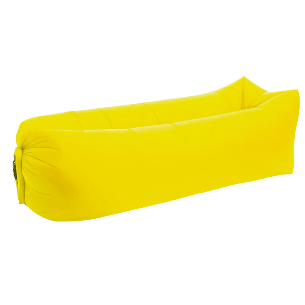 Ленивый мешок Laybag, спальный мешок, быстро надувной диван, кемпинг, воздушный диван, спальный, Пляжная кровать, банан, сумка для отдыха, надувная кровать, шезлонг - Цвет: Yellow Square