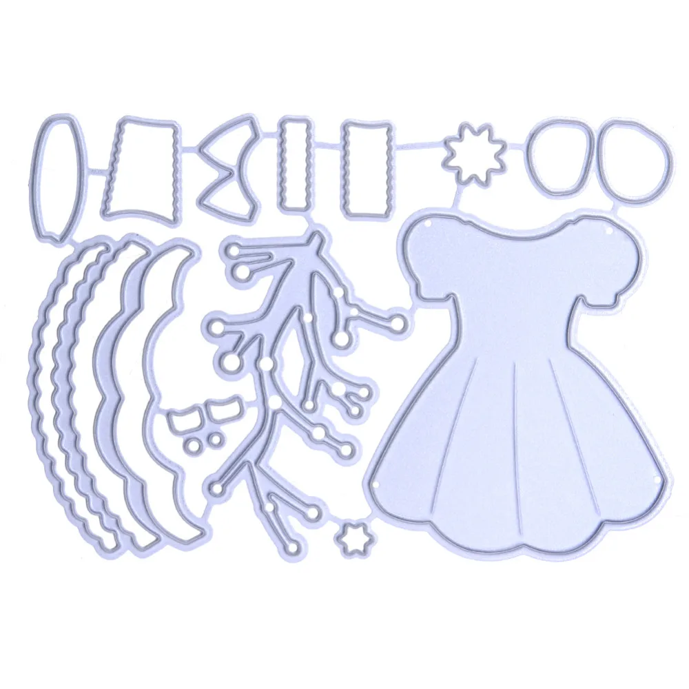 

Fairy Child Princess Dress Metal Cutting Dies Stencil for DIY Scrapbooking Photo Album Embossing Paper Card Crafts Dies New 2018