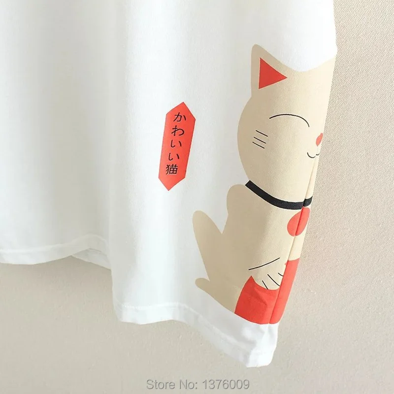 футболка женская Летние женские T Shirts футболки Kawaii японский Академия с рисунком