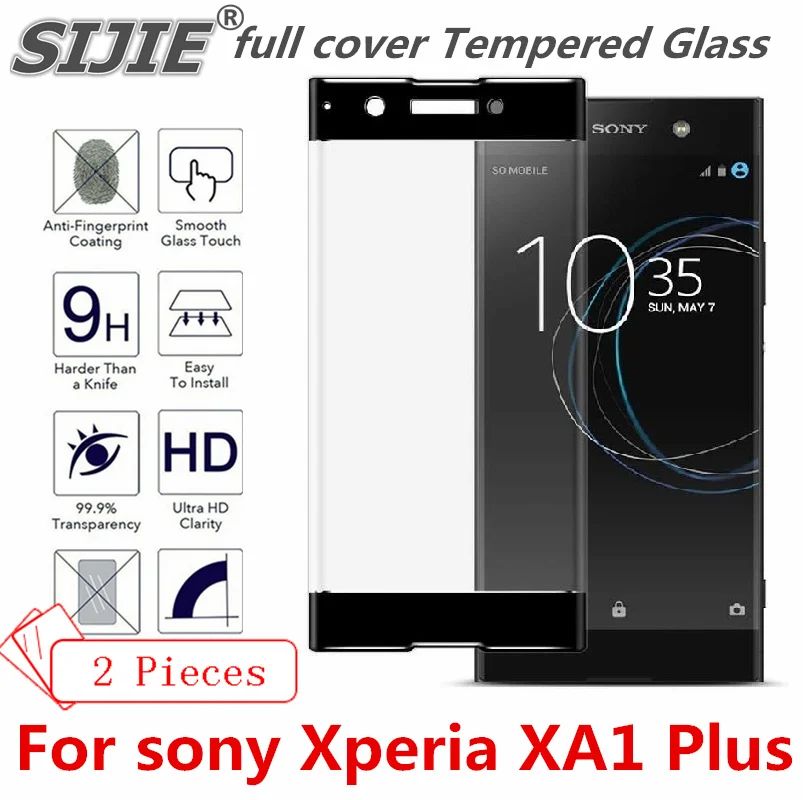 2 шт. полное покрытие закаленное Стекло для sony Xperia XA1 Plus двойной подходит Экран
