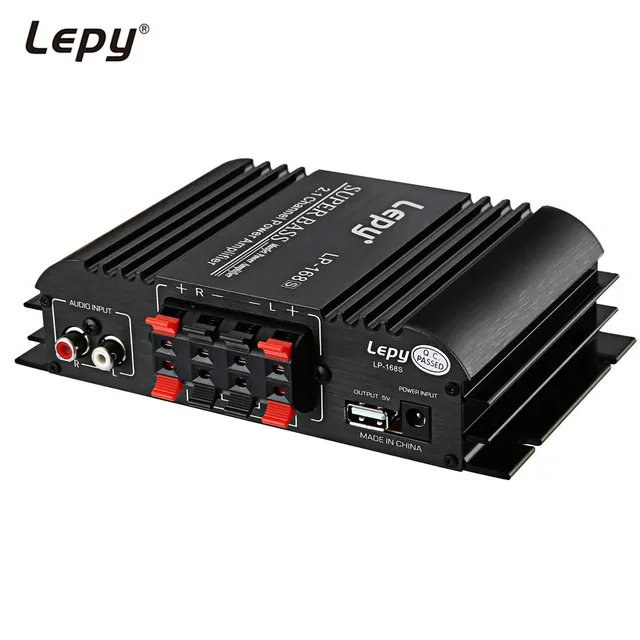 Best Price  Mini Lepy LP-168S 12V Auto Audio Car Amplifier Car Power Subwoofer Stereo With Treble Bass and Volume Control Suit  Motorcycle