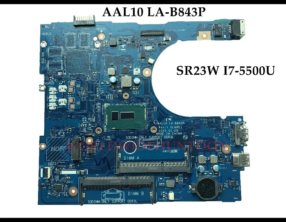 Высококачественная материнская плата для ноутбука RC3PN Dell Inspiron 15 5558 флэш-память 10