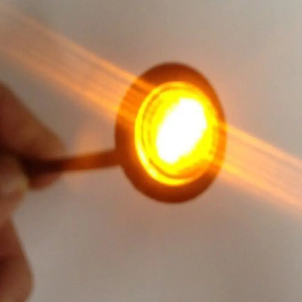 Маленький круглый Янтарный мини 3/4 &quotКруглый боковой 3 Led Маркер трейлер лодка