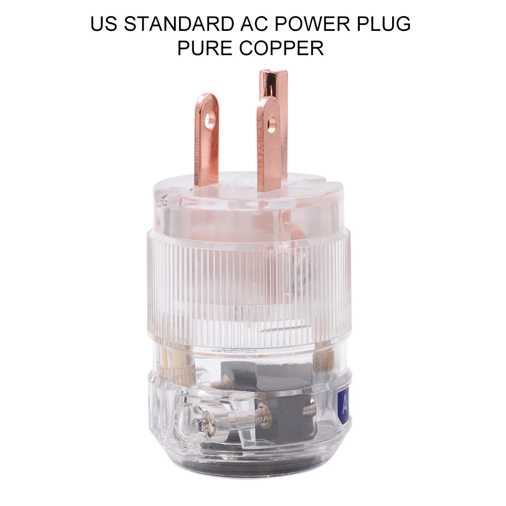 IEC320 ЕС, США, чистая медь, сетевой шнур переменного тока, штекер, входная розетка, электрический разъем питания, разъем для Hifi аудио усилителя, сделай сам, винт Lo - Цвет: US-Copper