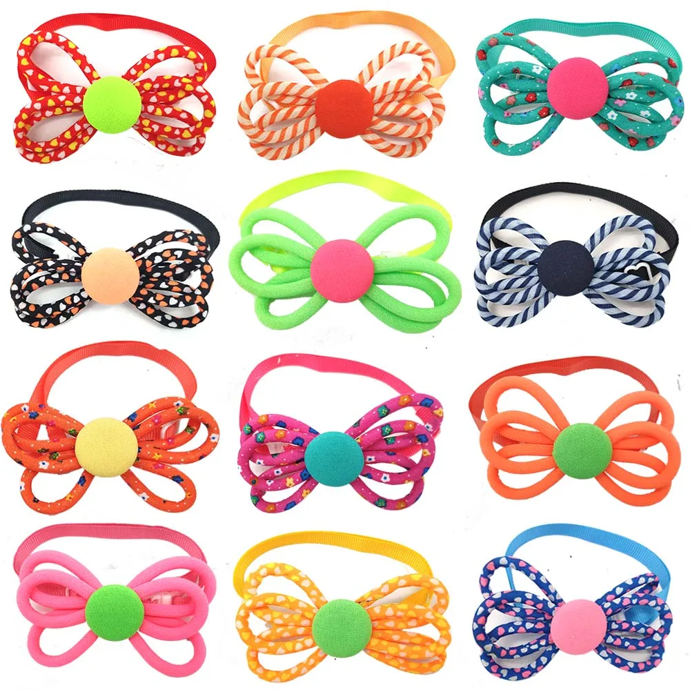 30 Pcs font b Pet b font Dog Accessories New Design Cute Bowknot Cat Dog Bow
