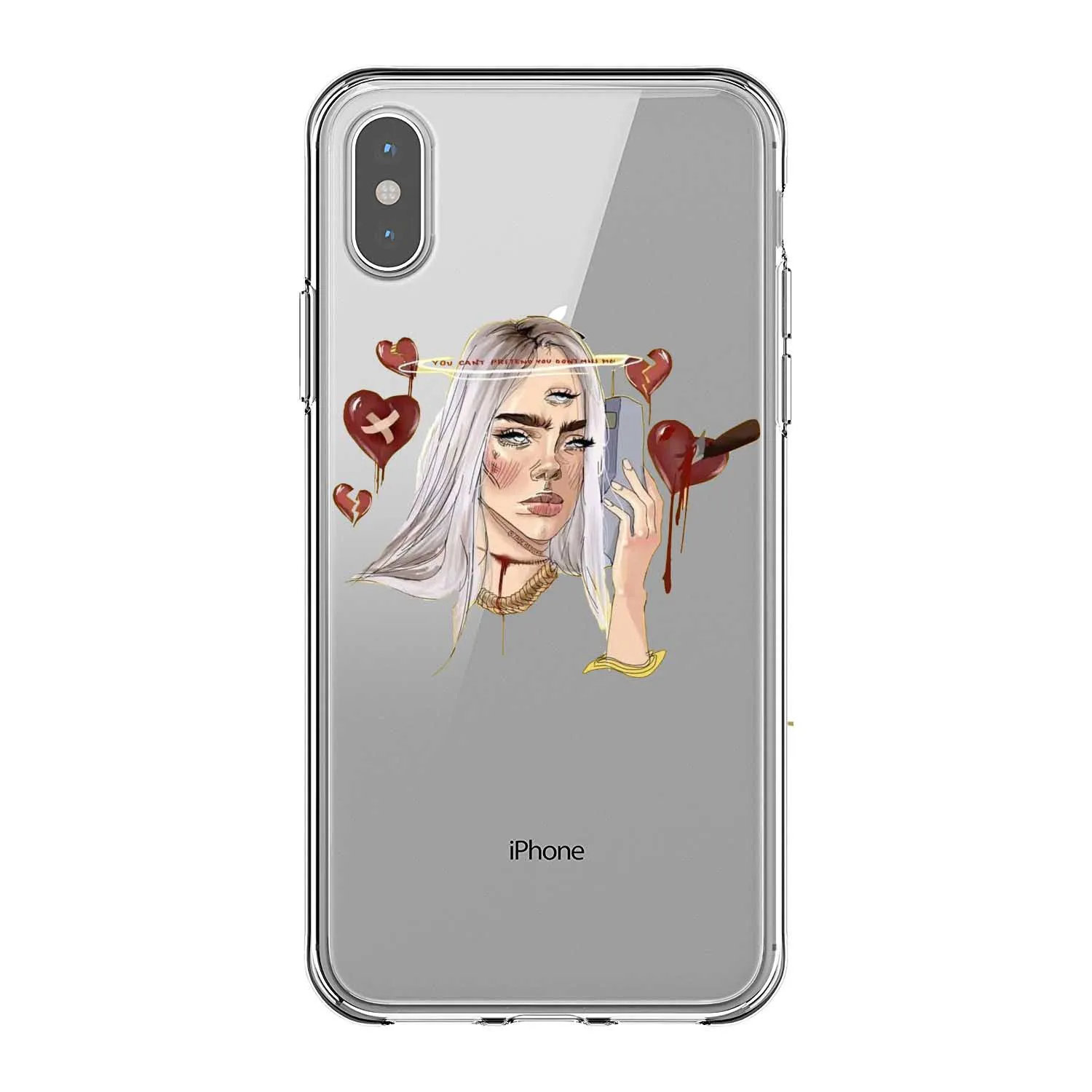 Billie eilish логотип Чехол для iPhone X 7 Plus XS 10 чехол из термопластика силиконовый